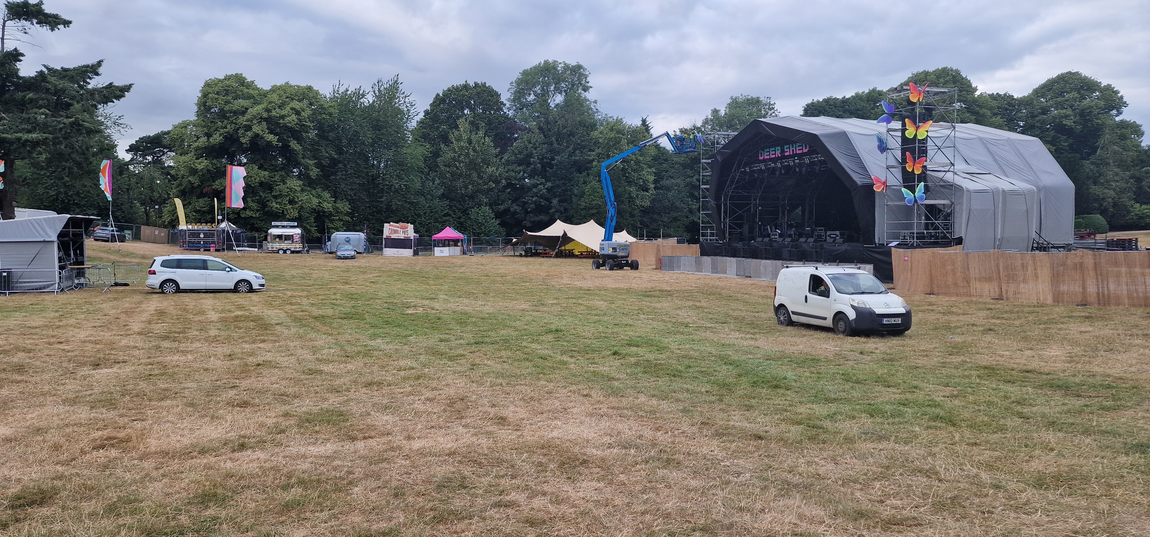The Deershed main stage arena ready for the festival