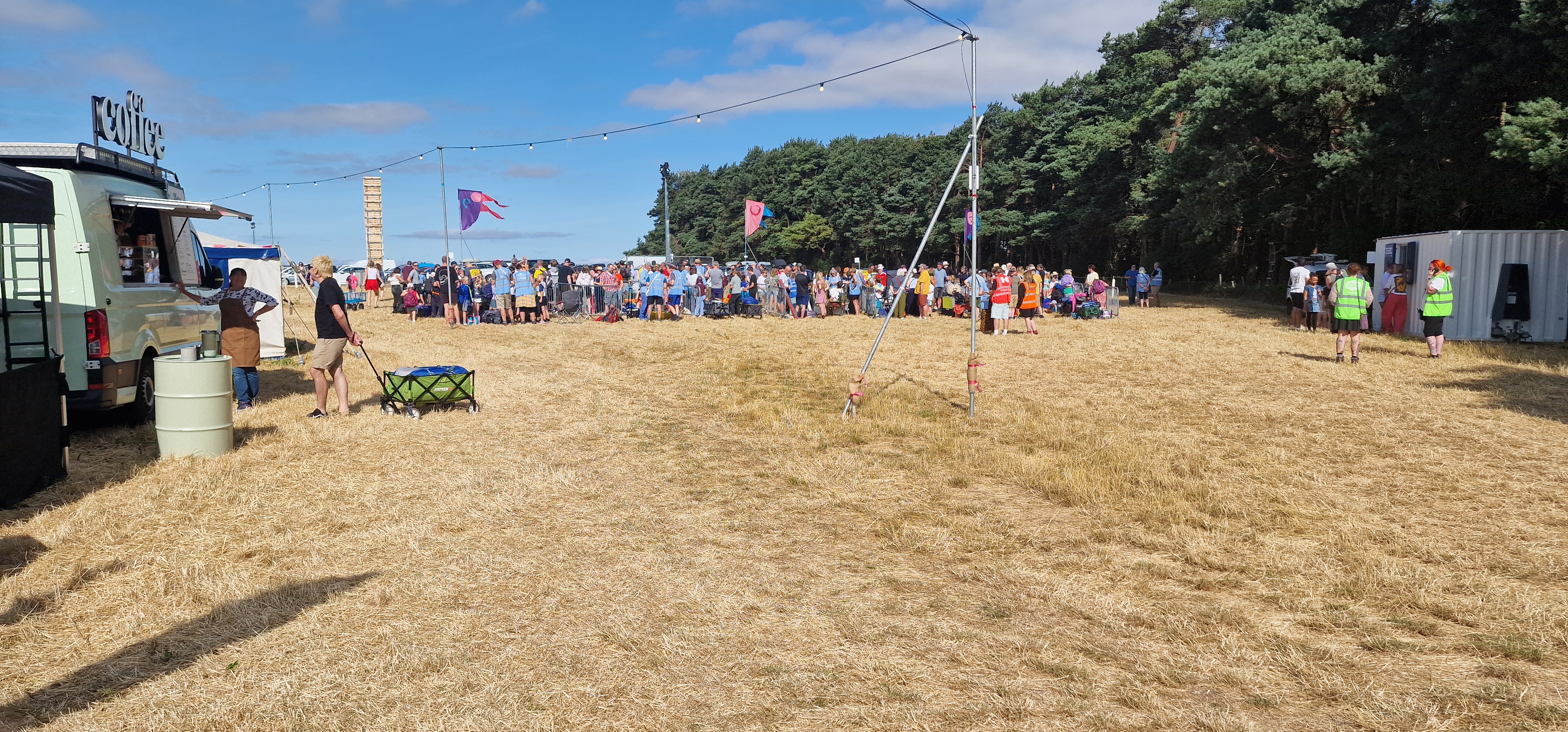People queuing at Deershed Festival 2026 at gate open, 10am